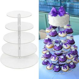 Andere evenementenfeestbenodigdheden 3456 Tier Acryl Acryl Wedding Cake Stand Crystal Cup Display Shelf Cupcake Holder Plaat Verjaardagdecoratie Standen 221020