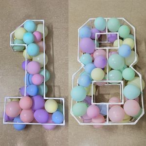 Andere evenementenfeestjes 3D PVC Pijpnummer Mozaïek Ballonframe achtergrond Diy 0 9 Handgemaakte Ballon Stand P O Shoot Prop Anniversary Birthday Decor 230414