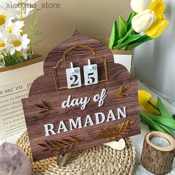 Otros suministros para fiestas de eventos Calendario de Ramadán 3D Calendario de Adviento de Ramadán Base de Pascua Decoración de escritorio Adornos Decoración de Eid Mubarak Suministros para fiestas musulmanas islámicas 240130