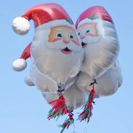 Autres fournitures de fête d'événement 3pcs feuille de Noël ballons de père Noël bonhomme de neige boules d'arbre d'élan pour décorations gonflables de Noël décor à la maison 230905