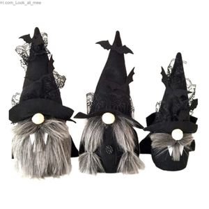 Autres fournitures de fête d'événement 3pcs Halloween chapeau de sorcière Gnome ornements durables Halloween Gnome modèle ornements pour Halloween fête faveurs décoration de la maison Q231010