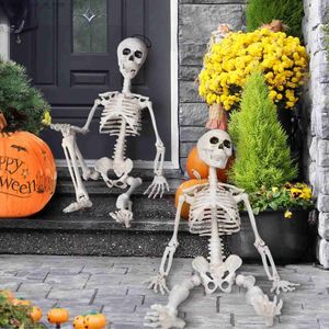 Autres fournitures de fête d'événement 40 cm Halloween squelette humain faux os de crâne humain Halloween fête maison bar décorations maison hantée accessoires d'horreur ornement Q231010
