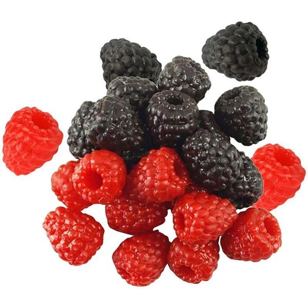Autres fournitures de fête d'événement 40pcs Simulation Framboise Décor PVC Berry Cupcake Topper Fruits artificiels Modèles de nourriture Po Props 25x2cm 230919