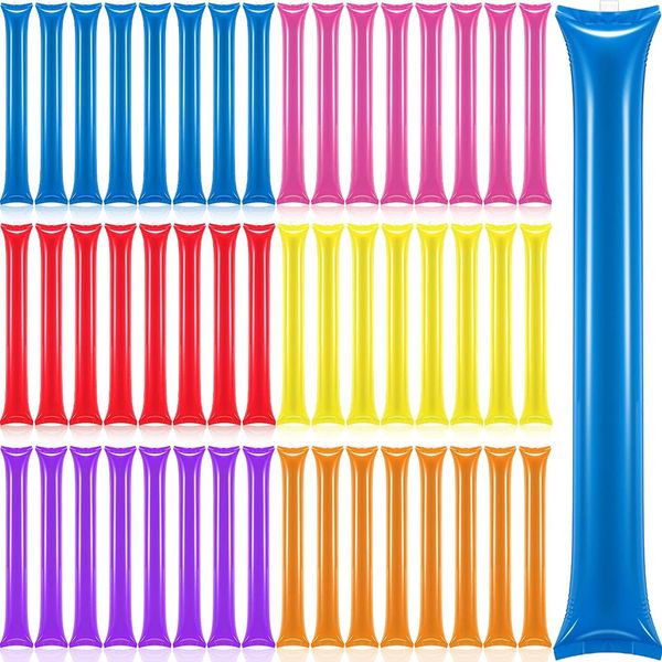 Autres fournitures de fête d'événement 48Pcs Thunder Sticks Team Spirit Boom Sticks Acclamations Bâton Plastique Cheerleading Clapper Gonflable Bruit Makers pour Sport Party 230627