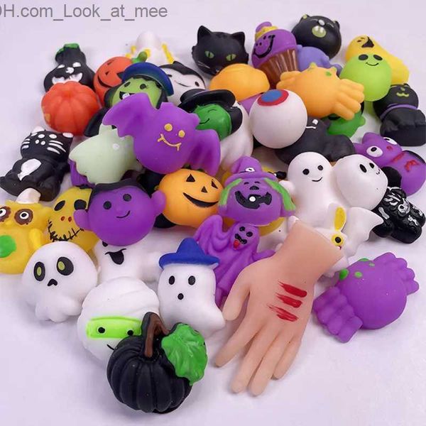 Autres fournitures de fête d'événement 5-50pcs Halloween Mochi Squishies Jouets Kawaii Citrouille Spider Ghost Squeeze Soulagement du stress Jouets Party Favors Halloween Cadeau de Noël Q231010