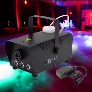 Autres fournitures de fête d'événement 500W Machine à brouillard avec lumières LED RVB Disco DJ Show Effet de scène Fogger EjectorWireless Télécommande Mist Smoke 230919