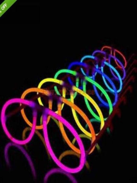 Autres fournitures de fête d'événement 50X Glow Stick Eye Glasses Assort Color Light Up Party Costume Lunettes 94260212543133