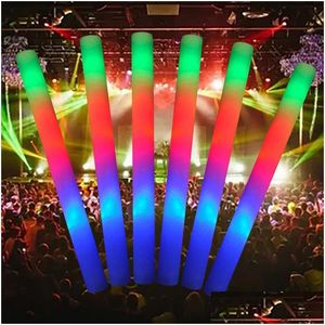 Autres fournitures de fête d'événement 510pcs bâtons lumineux Colorf LED bâton de mousse tube de joie brillant dans la lumière sombre pour la livraison de baisse de concert Dhtia