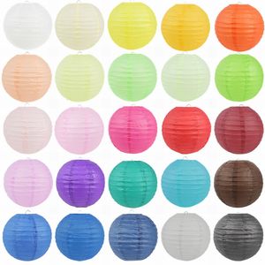 Autres fournitures de fête d'événement 5pcs lanterne en papier ronde 4681012 pouces lanternes chinoises multicolores boules décor mariage anniversaire décoration suspendue 230607