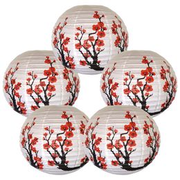 Andere evenementenfeestjes 5pcslot 16 "40cm Flower Paper Lanterns Sakura Chinese Japanse festival Lantaarnballen Bruiloft Verjaardagdecoratie 230206