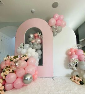 Andere evenementenfeestjes benodigdheden 5x7ft roze open boog achtergrondomslag voor decoratiedeur vorm ballonnen stand frame bruiloft decor 230816