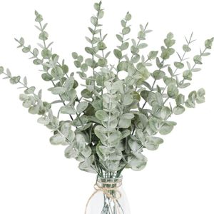 Autres Fournitures De Fête D'événement 6 12 18 Pcs Feuilles D'eucalyptus Artificielles Vert Faux Branches De Plantes pour Mariage En Plein Air Maison Jardin Table Décoration Guirlande 230330