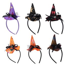 Otros suministros para la fiesta de eventos 6 PCS Halloween Spider Witch Headdress Headband Accessory Hat 230814