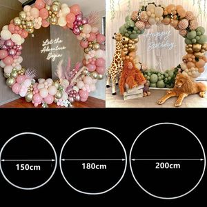 Autres fournitures de fête d'événement 60-180cm DIY Ballon Arch S Cerceau Anneau Couronne en plastique Cercle rond Stand pour accessoires d'anniversaire de mariage 230131