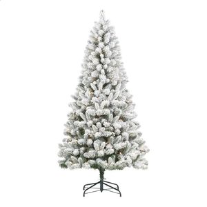 Overige feestartikelen voor evenementen 20 meter PreLit Flocked Frisco Pine kunstkerstboom 250 Clear Lights Green by Holiday Time 231109