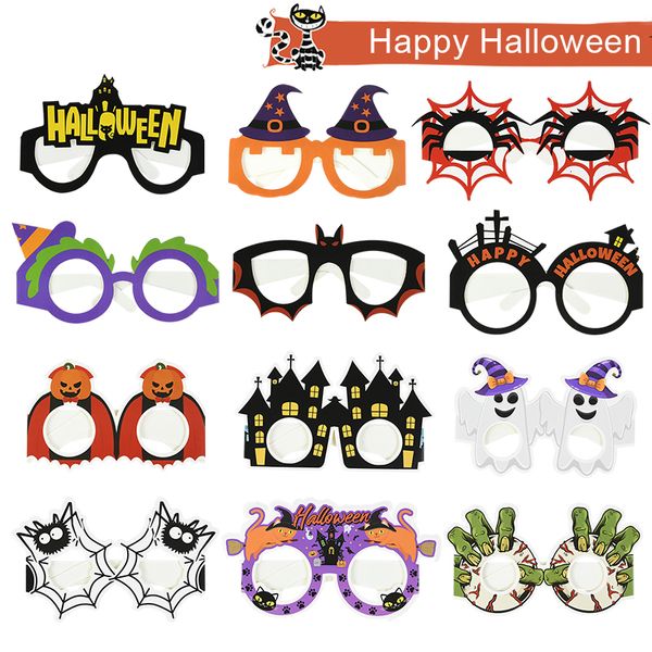 Autres fournitures de fête d'événement 6pcs Halloween Lunettes Cadres Araignée Ghost Eye P o Props Enfants Faveurs Drôle Accessoires Nouveauté Costume 230808