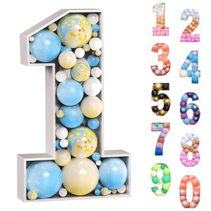 Andere evenementenfeestje benodigdheden 73/93 cm Giant Birthday Figuur 0-9 Ballonvulling Box 1e 18e verjaardag decor nummer 30 40 50 Ballonframe jubileum decor 230425