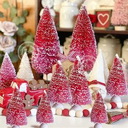 Autres fournitures de fête d'événement 8pcsset mini sapin de Noël multi-taille arbres colorés pour Noël maison ornements de bureau décorations de table de fête de Noël fourniture 231027
