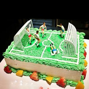 Autre événement fête fournitures 8pcsSet football Football gâteau Topper joueur anniversaire gâteau décoration modèle 230621