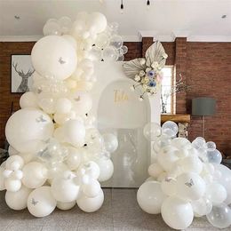 Altre forniture per feste di eventi 94 pezzi Kit ghirlanda ad arco con palloncino bianco puro opaco con palloncini in lattice trasparenti per matrimoni Decorazioni per baby shower di compleanno per bambini 230309