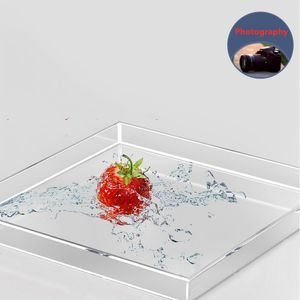 Autres fournitures de fête d'événement Acrylique Réservoir d'eau transparent Évier peu profond Po Studio Kit Accessoires de tir de table Plateau à café Plateau de stockage de cosmétiques de bureau 230829