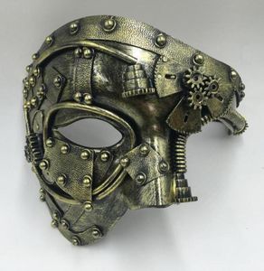 Andere evenementenfeestjes Leveringen Volwassen Anime Masque Mechanical Gear Mask Steampunk Punk Masquerade Cosplay Ball Half Face Men Costume 7130492