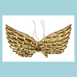 Ander evenementenfeestje Leveringen Angel Fairy Wings Kleed Wing Halloween Birthdume Costume Accessories Achtergrond Decor Gold Si Dhibk