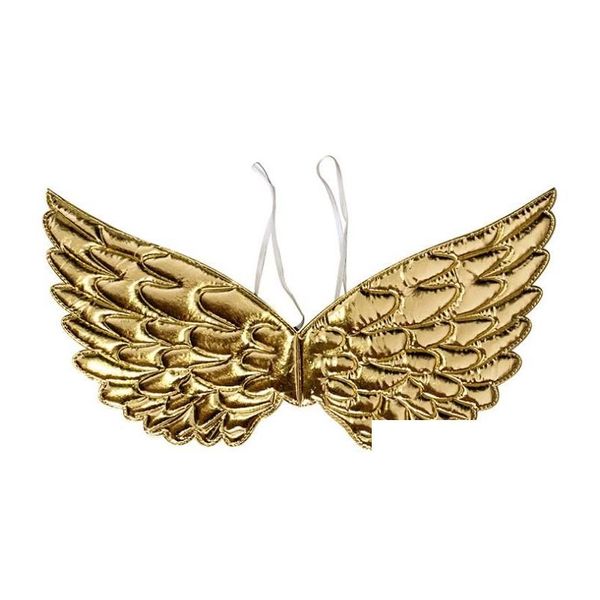 Autre événement Fourniture de fête Angel Fairy Wings Dress Up Wing Halloween Wedding Birthday Costume Accessoires Contexte Décor Gold Si DH16W