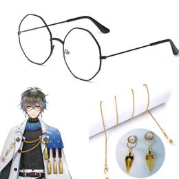 Andere evenementenfeestjes Anime Vtuber Luxiem Ike Eveland Cosplay bril brillen Eyewear unisex acryl oorbellen hanger sieraden accessoires pro