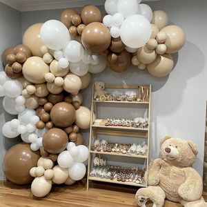 Andere evenementenfeestjes Abrikoos koffie Brown Balloon Garland Arch Kit Wedding Verjaardag Decoratie Kinderen Latex Globos Baby Shower Decor 230131