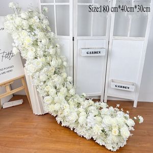 Autres fournitures de fête d'événement Artificielle Rose Hortensia Fleur Accessoires de mariage Po Fond Décoration Fleur Mur Toile de fond Guirlande Home Party Decor 230425