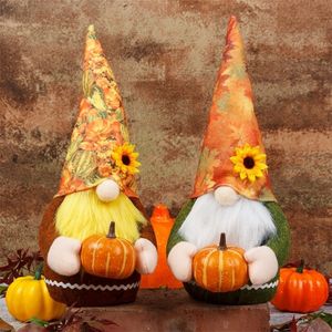 Autres fournitures de fête d'événement Décorations d'automne Peluche Elf Nains Poupées Halloween Gnome Poupées Citrouille Tournesol Cadeaux de Noël Décorations de Thanksgiving Jouets pour enfants 220901