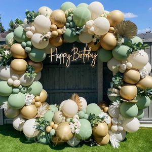 Autres fournitures de fête d'événement avocat vert or ballon guirlande arc Kit mariage ballon décorations de fête d'anniversaire bébé douche Globos confettis Latex Ballon 230809