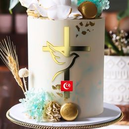 Andere evenementenfeest levert doop doop eerste communie cake decoraties vredes topper doop acryl love 230421
