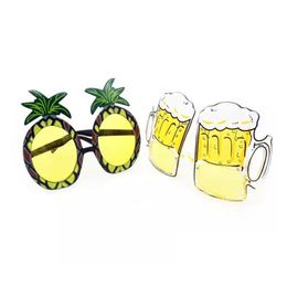 Autres événements Party Supplies Place Pineapple Lunettes de soleil Hawaiian Verres de bière jaune poule Génér