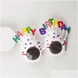 Autres événements Fournitures de fête Birthday Lunes Funny Candle Sunflower Rainbow Sunglasses Happy Po Booth Props Supplies Kids Drop livrer Dhhj6