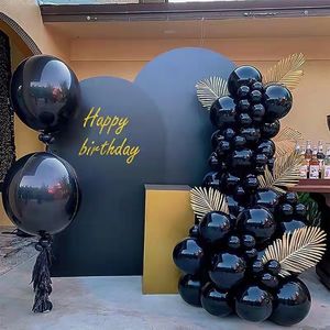 Autres fournitures de fête d'événement Paquet de chaîne de ballon en latex noir Décoration de fête d'anniversaire Mariage adulte 230919