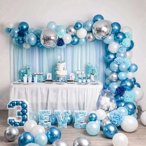 Autres fournitures de fête d'événement Blue Balloon Garland Arch Kit 1st Birthday Decoration Kids Wedding Decor Latex Baloon Oh Baby Shower Boy Globos 230131