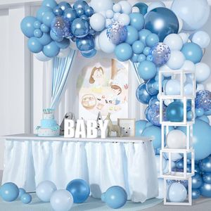 Autres fournitures de fête d'événement Blue Balloon Garland Arch Kit Mariage Anniversaire Ballon 1er Un An Décoration Enfants Baby Shower Garçon Latex Baloon 230607