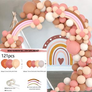 Autres fournitures de fête d'événement Boho Rainbow Blush Ballons Garland Arch Kit Peach Pastel Abricot Latex Mariage Anniversaire Baby Shower Décoration 230404