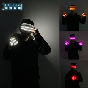 Autres fournitures de fête d'événement Costumes de scène LED brillants Gants Lunettes lumineuses stroboscopiques Accessoires laser 230826