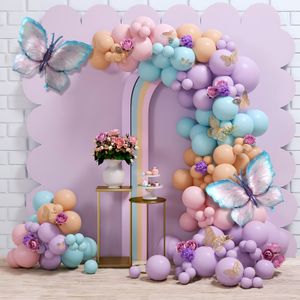 Autres fournitures de fête d'événement Butterfly Purple Balloon Garland Arch Décoration parfaite pour les douches de bébé Saint-Valentin Anniversaires Mariages et anniversaires 230826