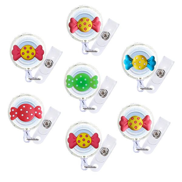 Otros suministros para la fiesta de eventos Candy Cartoon Badge Reel Retractable Nurse Id Id Id Id Clips Holder Etiqueta de nombre divertido con clip de cocodrilo para otwjk