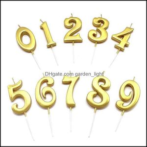 Andere evenementenfeestje Benodigdheden Champagne Number 09 Happy Birthday Cake Candles Topper Decor Candle Diy Home Supplie Numbers 20220112 Q DH2TQ
