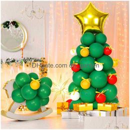 Autres événements Fournitures de fête de Noël Paquet de ballons en latex vert foncé Série forestière Ensemble d'arbres Drop Livraison Home Garden Fest Dhgarden Dh6Gd