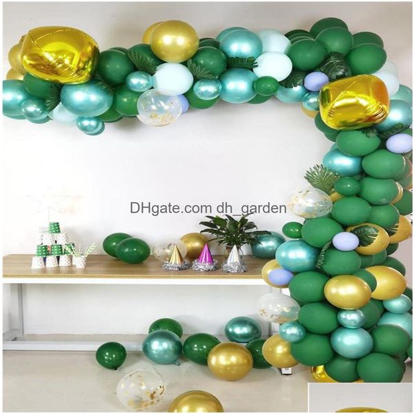 Autre événement Fête Fournitures Noël Vert Foncé Forêt Ballon Anniversaire Décoration Jungle Thème Chaîne Ensemble Drop Delivery Ho Dhgarden Dhsaz