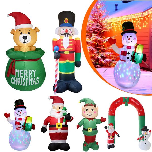 Autres événements Fournitures de fête Ballon gonflable de Noël LED Poupées géantes Haute luminosité Eco Friendly Jardin extérieur Décor de Noël 231027