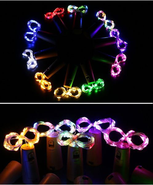 Autres fournitures de fête d'événement Lumières de Noël 1M 10LED Cuivre étanche Mini Fairy String Light DIY Verre Artisanat Bouteille LED Décorations