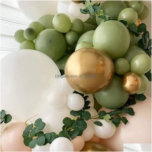 Andere evenementenfeestjes Kerstmis nieuwe avocado groen retro series ballonpakket douha verjaardag decoratieketen set d dhgarden dhlpv