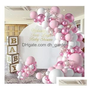 Ander evenement Feestartikelen Kerstmis Roze Metaalpoeder Confetti Ballon Baby Shower Decoratie Verjaardag Layout Drop D Dhgarden Dhxlx